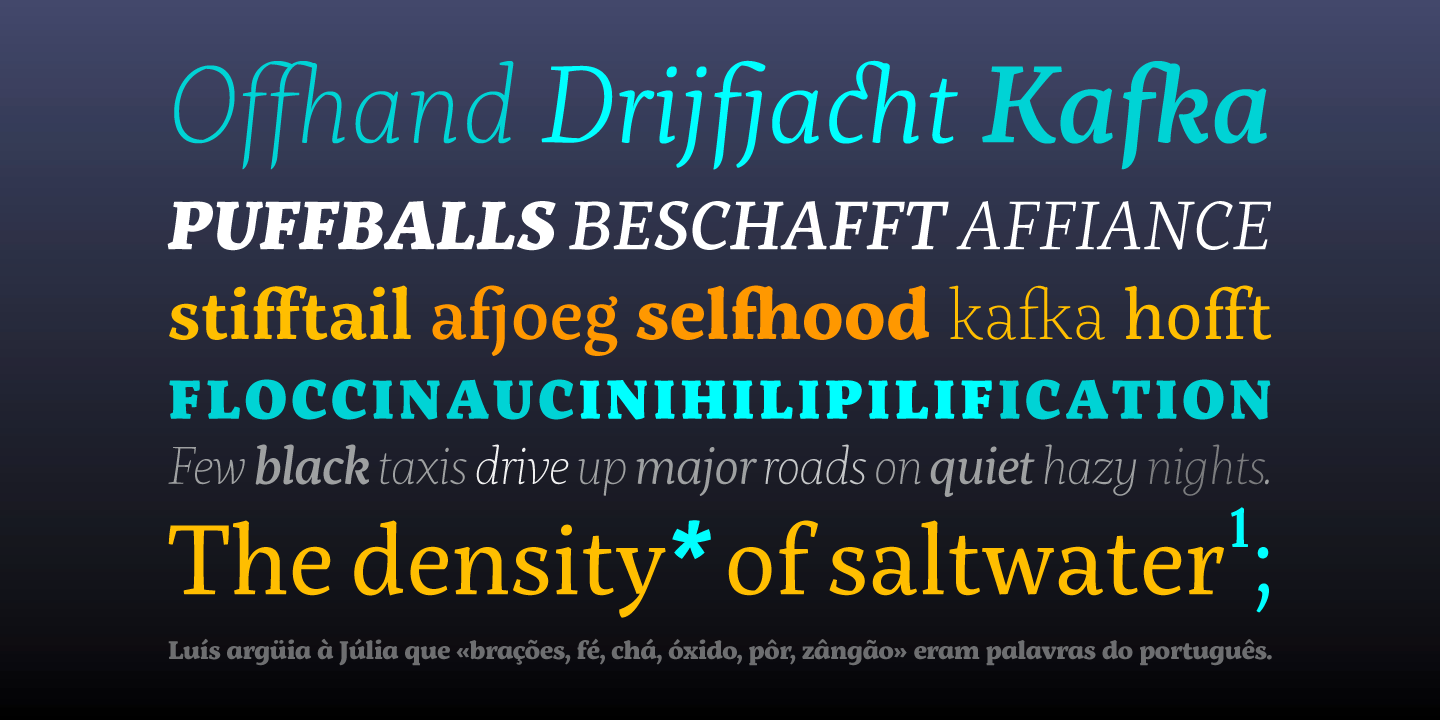 Example font Servus Slab #12